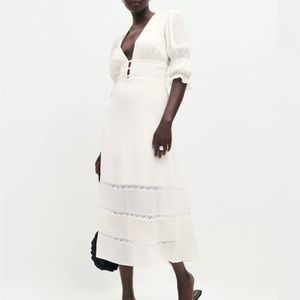 Reformation Ginny Dress in cream